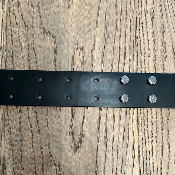 小物 JIMMY CHOO Silver studded belt SIZE100 Jimmy Choo Black Leather Belt with Silver Studs Size S